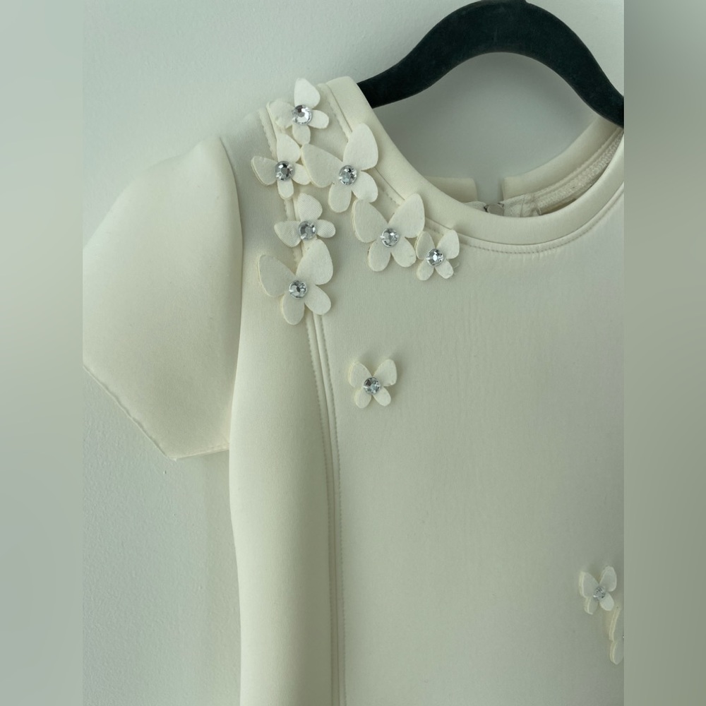 Deux Par Deux Cream Dress Girls Size 5 - Picture 2 of 4